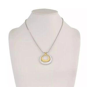 Abstract Silver Gold Necklace